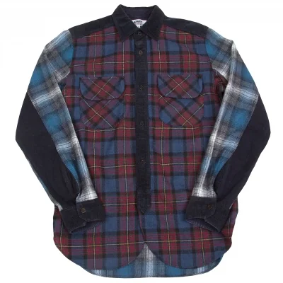 【SALE】アイ ジュンヤワタナベマン コムデギャルソン×ペンドルトンeye JUNYA WATANABE MAN×PENDLETON コーデュロイ切替チェックシャツ