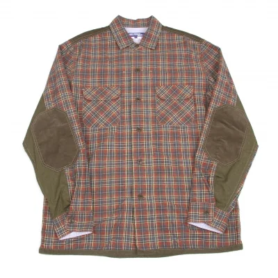 新品!【SALE】新品！ジュンヤワタナベ マン JUNYA WATANABE MAN 切替デザインチェックシャツ エンジグレー