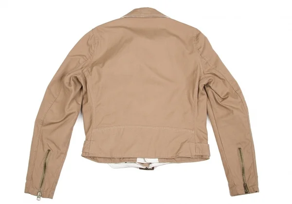 【SALE】ワイズ×ショットY's × Schott レザー切替コットンライダースジャケット ベージュ生成りM K-57757_013