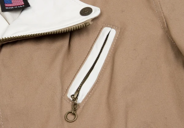 【SALE】ワイズ×ショットY's × Schott レザー切替コットンライダースジャケット ベージュ生成りM K-57757_006