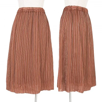 【SALE】ジジリgigli マルチストライプAラインスカート レンガカーキ他