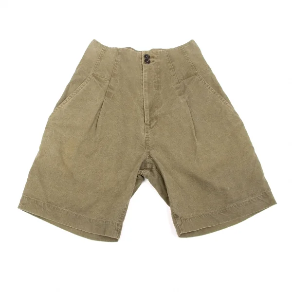 【SALE】ワイズY's コットンレースアップデザインハーフパンツ カーキ2 K-57890_001