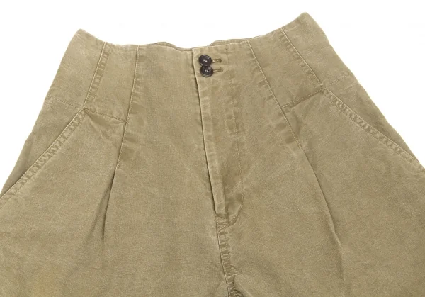 【SALE】ワイズY's コットンレースアップデザインハーフパンツ カーキ2 K-57890_002