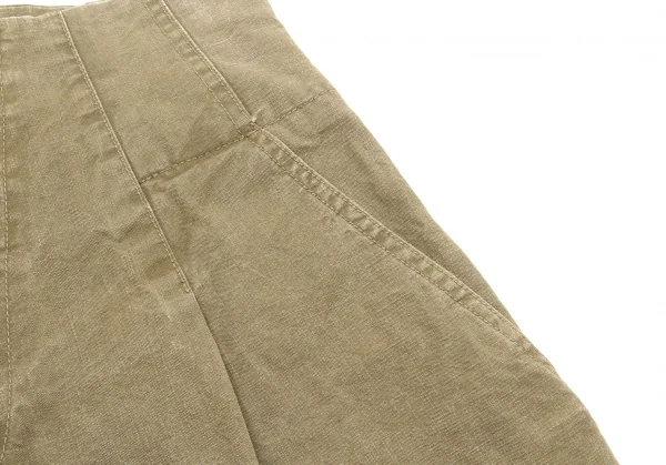 【SALE】ワイズY's コットンレースアップデザインハーフパンツ カーキ2 K-57890_004