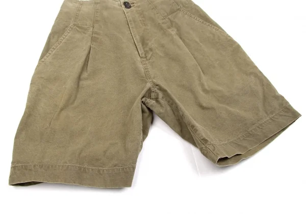【SALE】ワイズY's コットンレースアップデザインハーフパンツ カーキ2 K-57890_006