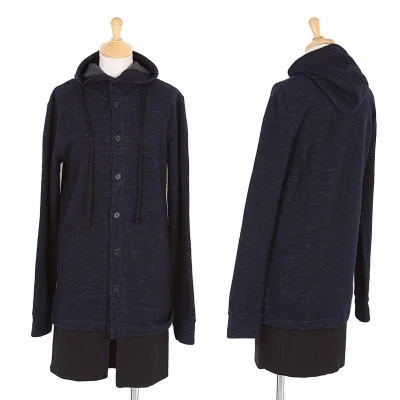 新品!【SALE】新品！ワイズY's ウールコットンフード付ロングカーディガン
