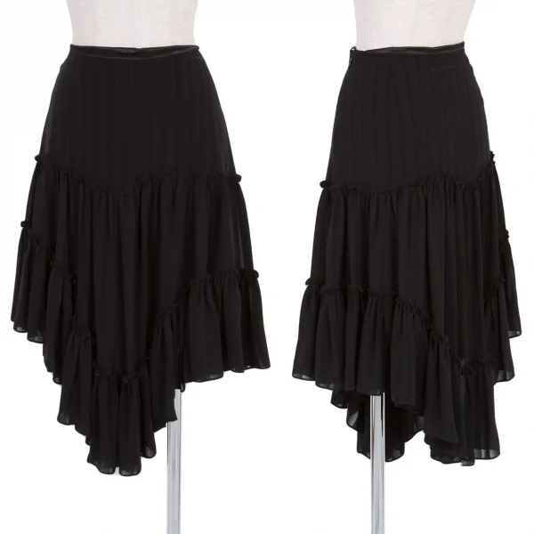 【SALE】ジャンポールゴルチエ ファムJean Paul GAULTIER FEMME ポリギャザーアシンメトリーフレアスカート