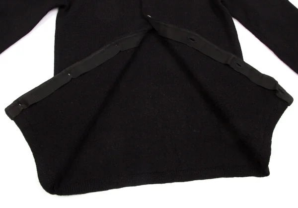 SALE】コムデギャルソンCOMME des GARCONS 丸襟ニットジャケット 黒M位