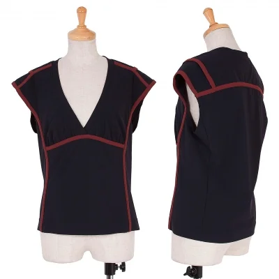 【SALE】プラダPRADA パイピングデザインノースリーブ