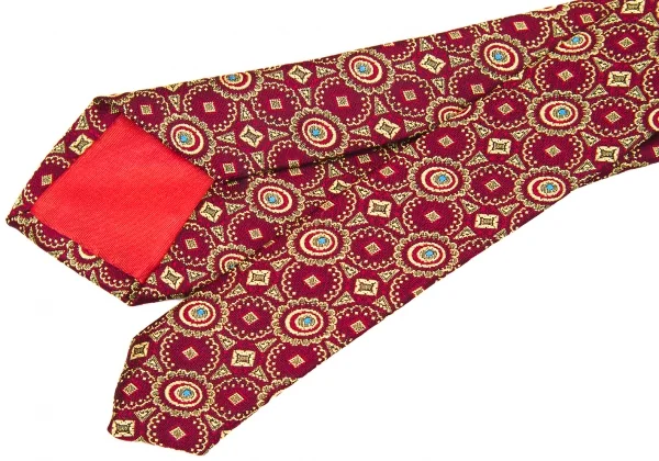 【SALE】ジャンポールゴルチエJean Paul GAULTIER ジャガード総柄ネクタイ エンジ金茶他 K-58556_005