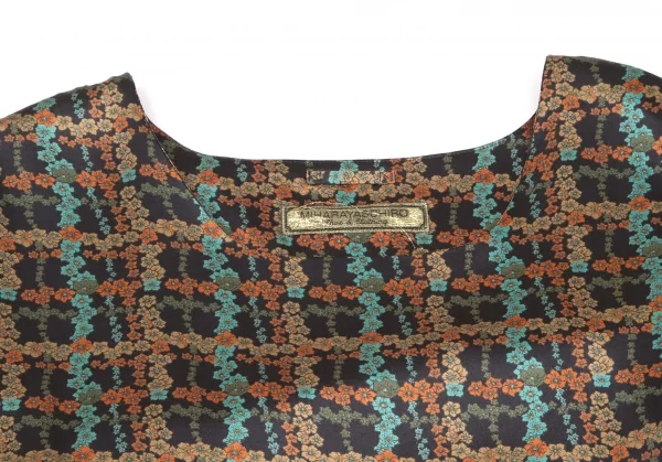 【SALE】ミハラヤスヒロMIHARA YASUHIRO ベルト付き花柄ワンピース 黒赤緑他S K-58869_004