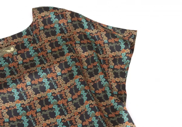 【SALE】ミハラヤスヒロMIHARA YASUHIRO ベルト付き花柄ワンピース 黒赤緑他S K-58869_005