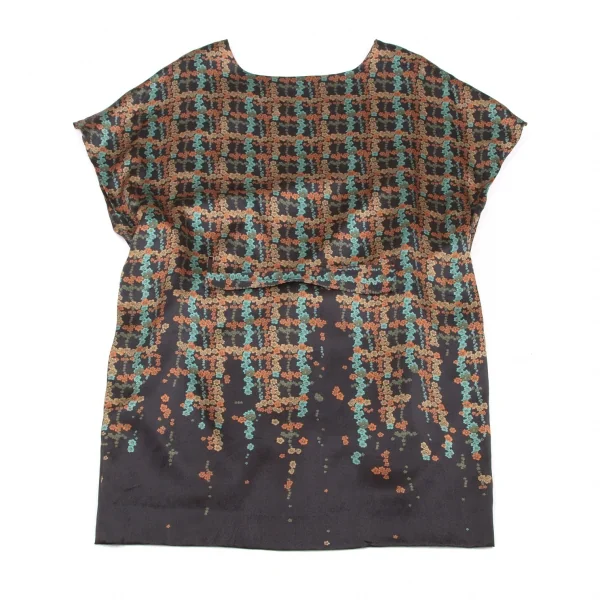 【SALE】ミハラヤスヒロMIHARA YASUHIRO ベルト付き花柄ワンピース 黒赤緑他S K-58869_009