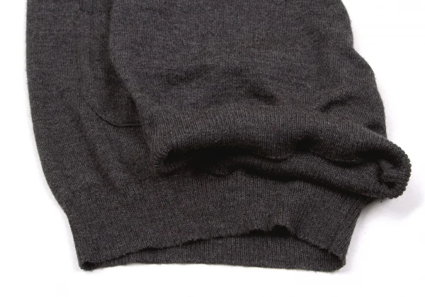 【SALE】ミハラヤスヒロMIHARA YASUHIRO ウールロングカーディガン風オールインワン 濃杢グレーS K-58872_011