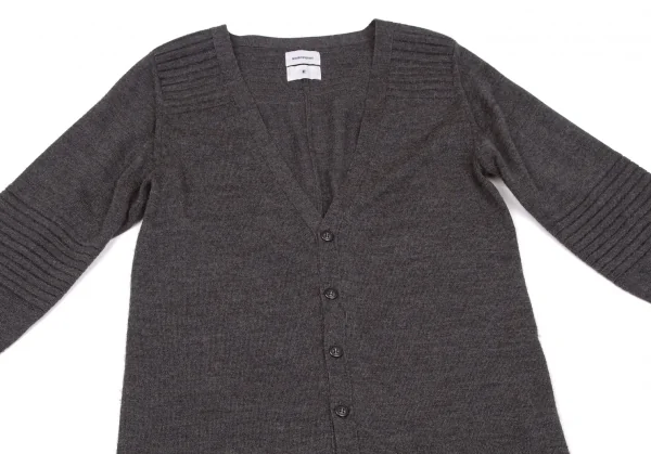 【SALE】ミハラヤスヒロMIHARA YASUHIRO ウールロングカーディガン風オールインワン 濃杢グレーS K-58872_003