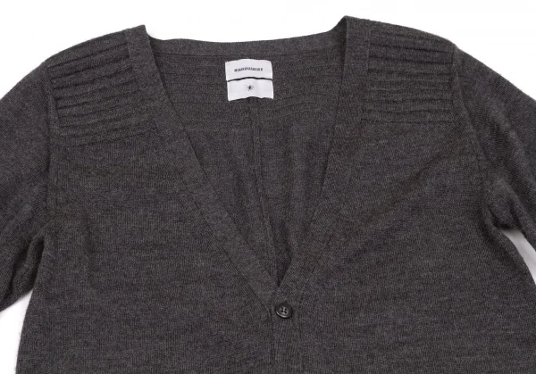 【SALE】ミハラヤスヒロMIHARA YASUHIRO ウールロングカーディガン風オールインワン 濃杢グレーS K-58872_004