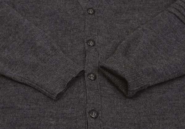 【SALE】ミハラヤスヒロMIHARA YASUHIRO ウールロングカーディガン風オールインワン 濃杢グレーS K-58872_006