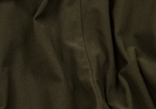 【SALE】イッセイミヤケハートISSEY MIYAKE HaaT コットンポリ裾ジップデザインストレッチパンツ 濃カーキ2 K-58929_007