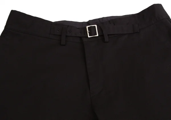 【SALE】ヨウジヤマモト ノアールYohji Yamamoto NOIR ベルテッドコットンワイドパンツ 黒2 K-58982_002
