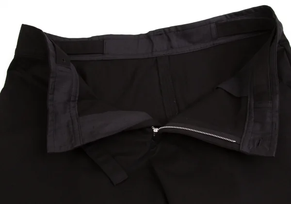 【SALE】ヨウジヤマモト ノアールYohji Yamamoto NOIR ベルテッドコットンワイドパンツ 黒2 K-58982_004