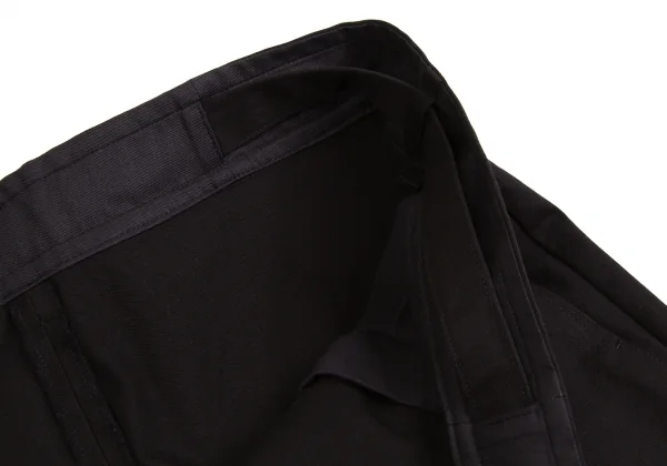 【SALE】ヨウジヤマモト ノアールYohji Yamamoto NOIR ベルテッドコットンワイドパンツ 黒2 K-58982_005