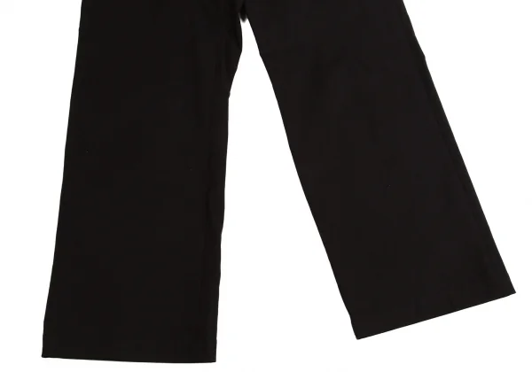 【SALE】ヨウジヤマモト ノアールYohji Yamamoto NOIR ベルテッドコットンワイドパンツ 黒2 K-58982_007