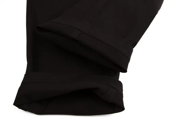 【SALE】ヨウジヤマモト ノアールYohji Yamamoto NOIR ベルテッドコットンワイドパンツ 黒2 K-58982_008