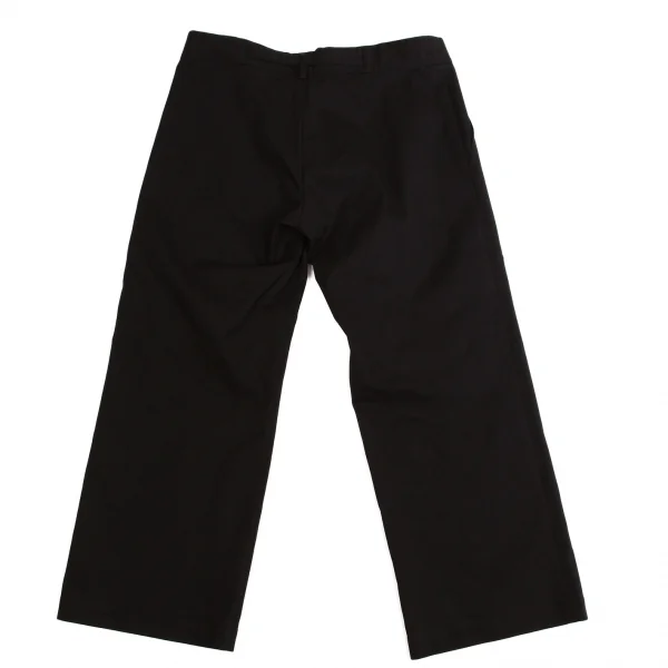 【SALE】ヨウジヤマモト ノアールYohji Yamamoto NOIR ベルテッドコットンワイドパンツ 黒2 K-58982_009