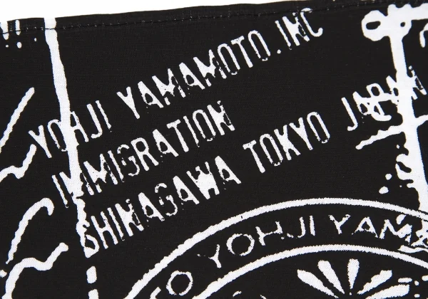 ヨウジヤマモトYohji Yamamoto プリントスカーフ 黒白 | DC