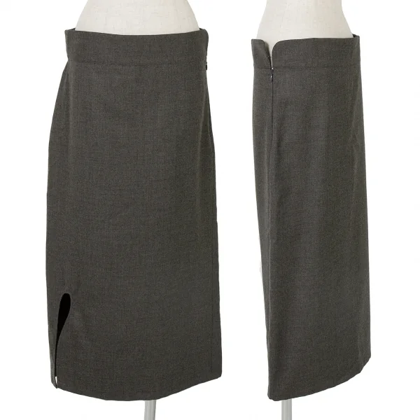 Yohji Yamamoto FEMME Wool Skirt Grey 1 K-59046_001