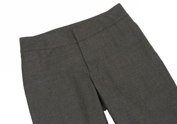 【SALE】ヨウジヤマモトファムYohji Yamamoto FEMME ウールスリットパンツ グレー2 K-59048_002
