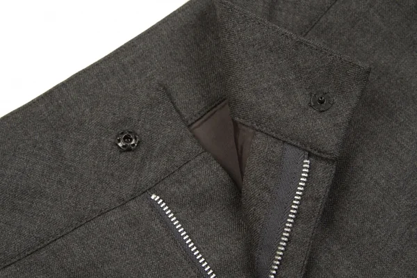 【SALE】ヨウジヤマモトファムYohji Yamamoto FEMME ウールスリットパンツ グレー2 K-59048_003