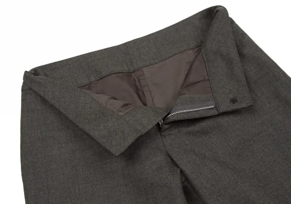 【SALE】ヨウジヤマモトファムYohji Yamamoto FEMME ウールスリットパンツ グレー2 K-59048_004