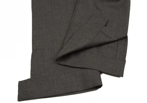 【SALE】ヨウジヤマモトファムYohji Yamamoto FEMME ウールスリットパンツ グレー2 K-59048_007