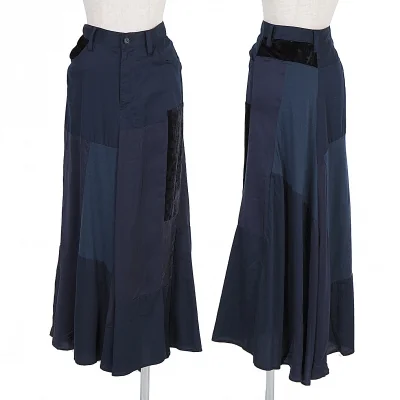 【SALE】ワイズY’s 異素材切り替えスカート