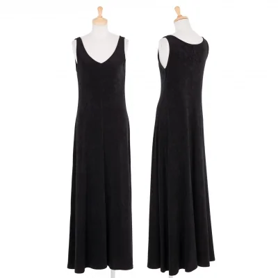 【SALE】ヨウジヤマモト ノアールYohji Yamamoto NOIR アセテートポリVネックワンピース