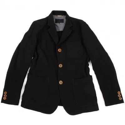 コムデギャルソン オム ドゥCOMME des GARCONS HOMME DEUX ポリ製品染め３Bジャケット 黒