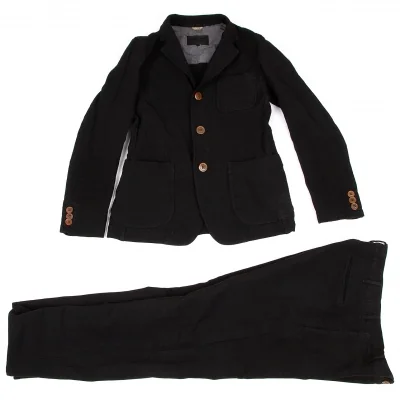 コムデギャルソン オム ドゥCOMME des GARCONS HOMME DEUX ポリ製品染め３Bセットアップスーツ 黒