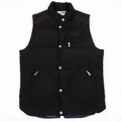 ジュンヤワタナベマン コムデギャルソン×ノースフェイス eYe JUNYA WATANABE MAN COMME des GARCONS×THE NORTH FACE レザー切替ダウンベスト
