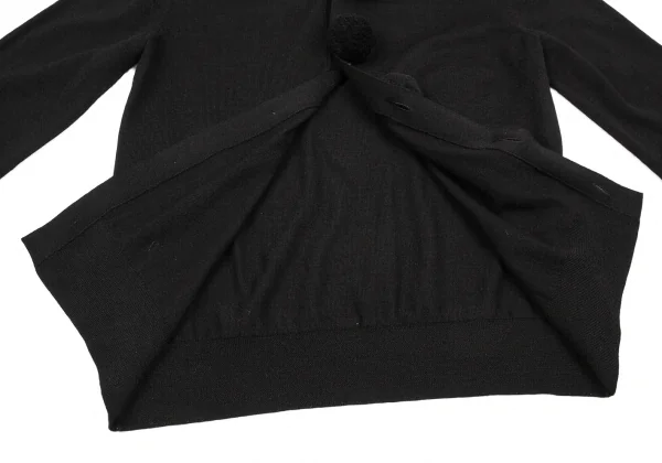 【SALE】ブラック コムデギャルソンBLACK COMME des GARCONSウールボンボン装飾カーディガン 黒M K-59171_010