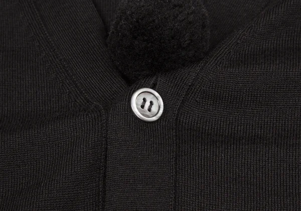 【SALE】ブラック コムデギャルソンBLACK COMME des GARCONSウールボンボン装飾カーディガン 黒M K-59171_005