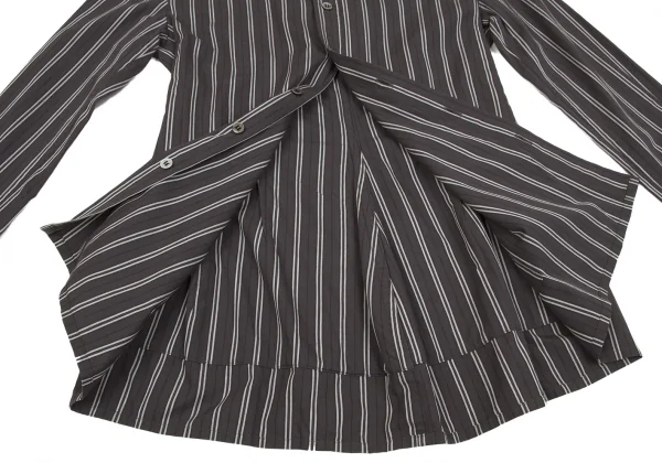 Y's Stripe Back Padding Long Sleeve Shirt K-59220_009