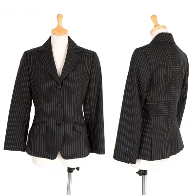 【SALE】ポールスミス ブラックPaul Smith BLACK プリント裏地ピンストライプジャケット 黒白他