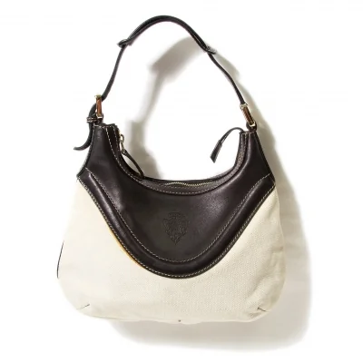 グッチGUCC キャンバスレザーハンドバッグ 黒白他