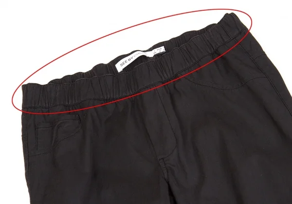 【SALE】シーバイクロエSEE BY CHLOE 裾ジップストレッチスリムパンツ 黒40 K-59507_002