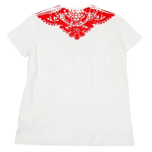 【SALE】タオ コムデギャルソンtao COMME des GARCONS 花柄切替Tシャツ 白赤M位 K-59611_008