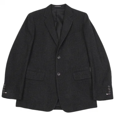 【SALE】ヨウジヤマモト コスチュームドオムYohji Yamamoto COSTUME D' HOMME カシミヤ混チェックジャケット 黒青チャコール