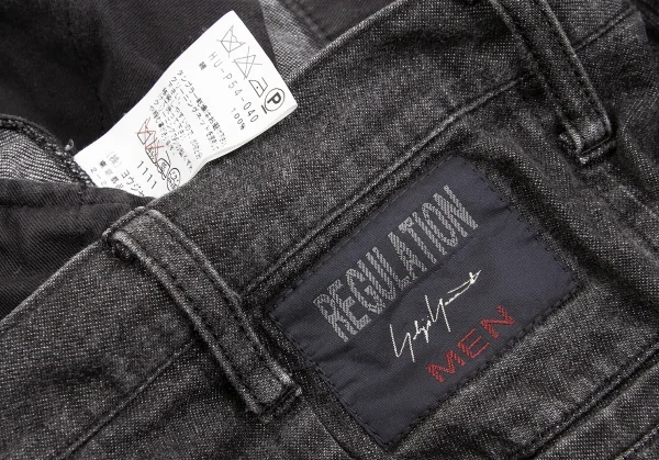 【SALE】レギュレーション ヨウジヤマモトメンREGULATION Yohji Yamamoto MEN ブラックデニムパンツ インディゴブラック2 K-59629_013