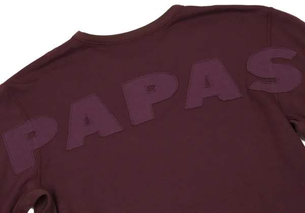 【SALE】パパスPapas アクリルレーヨンバックロゴハーフジップスウェット ボルドー50L K-59640_013