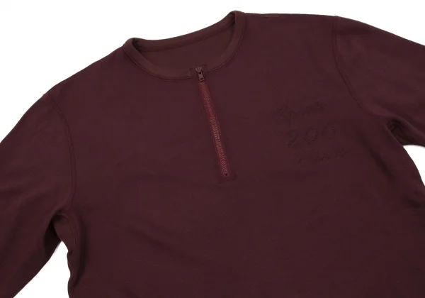 【SALE】パパスPapas アクリルレーヨンバックロゴハーフジップスウェット ボルドー50L K-59640_002